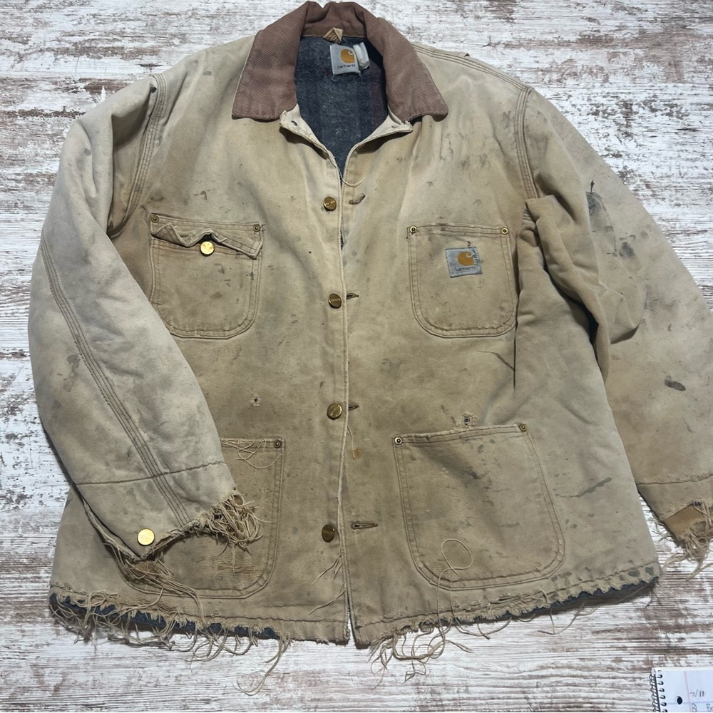 Vintage Carhartt Blanket Lined Chore Coat